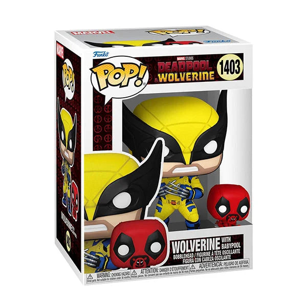 Funko: POP! Marvel - Deadpool & Wolverine - Wolverine mit Babypool - 1403 - 9 cm