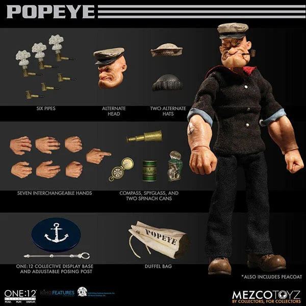 Popeye: One:12 Collective - Popeye der Seemann - Classics Actionfigur 1/12 - 14 cm