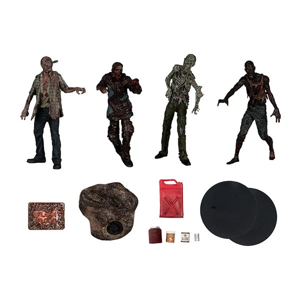 The Walking Dead: Walkers - 4er-Pack Actionfiguren - 13 cm