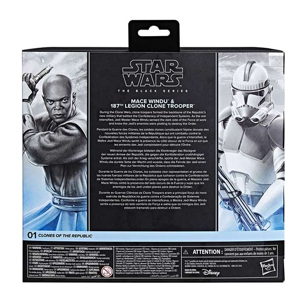 Star Wars: Black Series - Clones of the Republic - Mace Windu & 187 Clone Trooper - 2er-Pack - G0212 - 15 cm