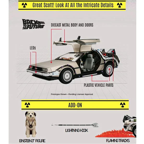 Back to the Future - DeLorean Time Machine - Diecast Modell 1/10 - 45 cm