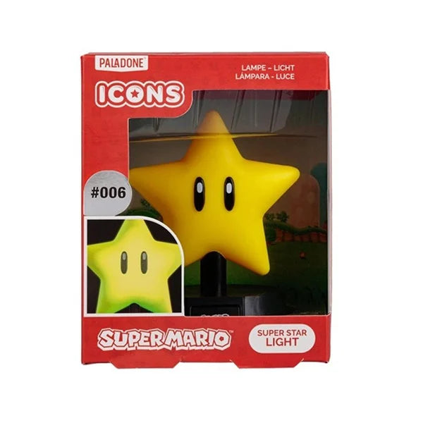 Super Mario: Super Star (V2) - Icon Lampe / Deko-Leuchte - 10 cm