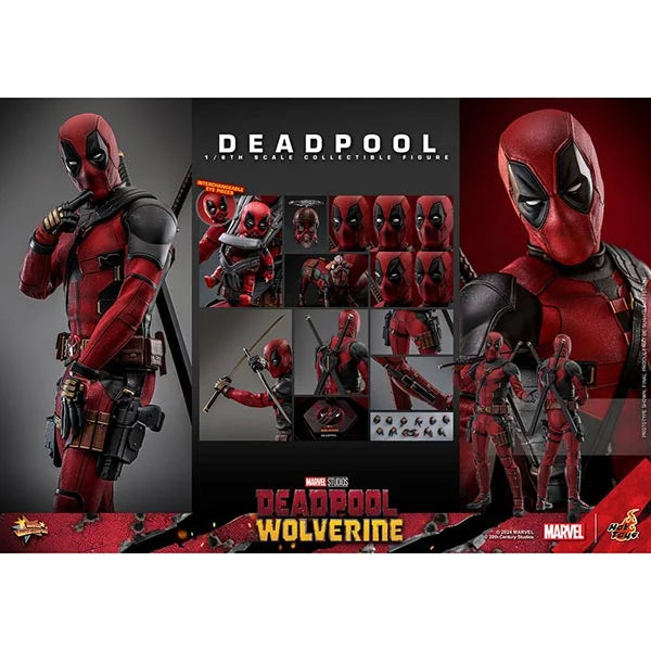 Hot Toys: Deadpool & Wolverine - Deadpool - Movie Masterpiece - Actionfigur 1/6 - 31 cm