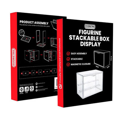 Display: Evoretro - Acryl Display Box (Stapelbar) - für Actionfiguren
