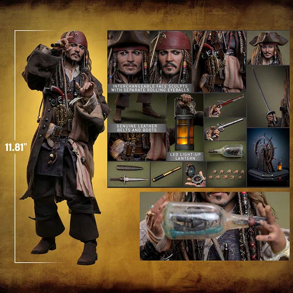 Hot Toys: Pirates of the Caribbean (Salazars Rache) - Jack Sparrow - DX Series - Collector Edition - Actionfigur 1/6 - 30 cm