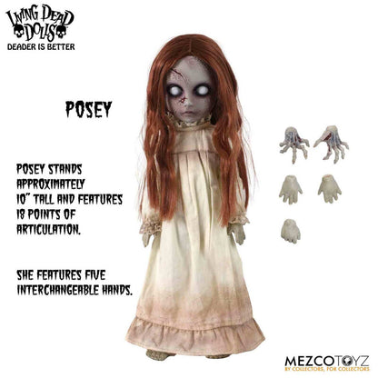 Posey: The Return of the Living Dead Dolls (25 cm) von Mezco. Die ultimative Horrorpuppe mit 2 Todesmasken, beweglichen Augen & Metallkette. Jetzt bestellen!