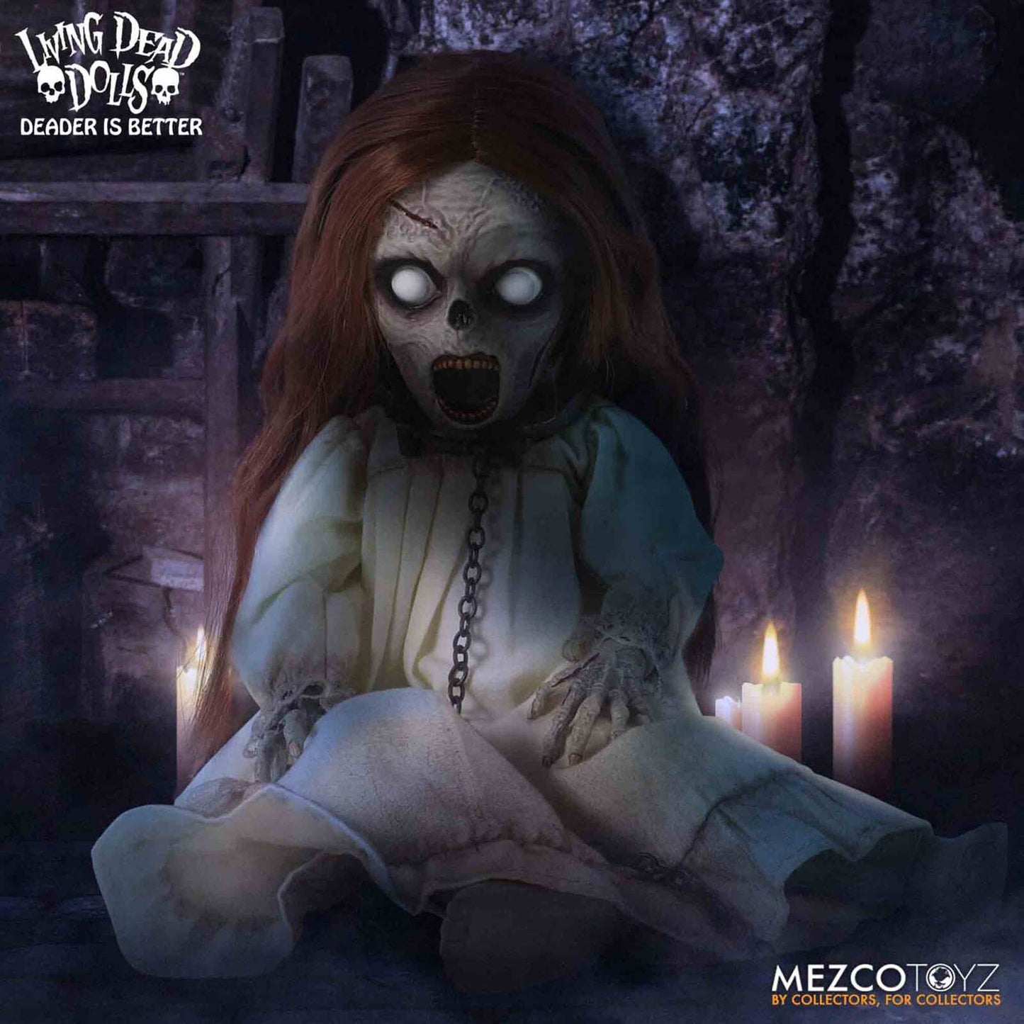 Posey: The Return of the Living Dead Dolls (25 cm) von Mezco. Die ultimative Horrorpuppe mit 2 Todesmasken, beweglichen Augen & Metallkette. Jetzt bestellen!