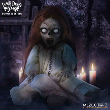 Posey: The Return of the Living Dead Dolls (25 cm) von Mezco. Die ultimative Horrorpuppe mit 2 Todesmasken, beweglichen Augen & Metallkette. Jetzt bestellen!