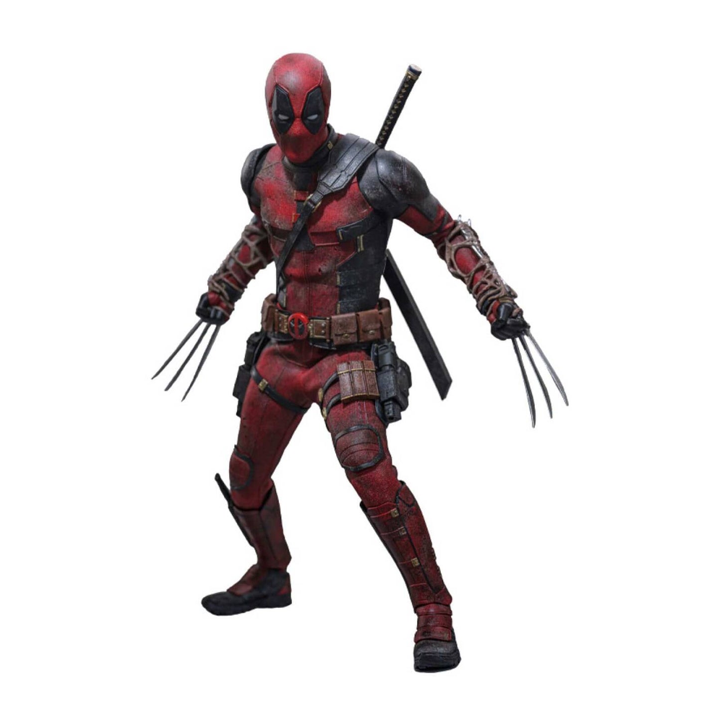 Hot Toys: Deadpool & Wolverine - Deadpool (Battling Version) - Movie Masterpiece - Actionfigur 1/6 - 31 cm