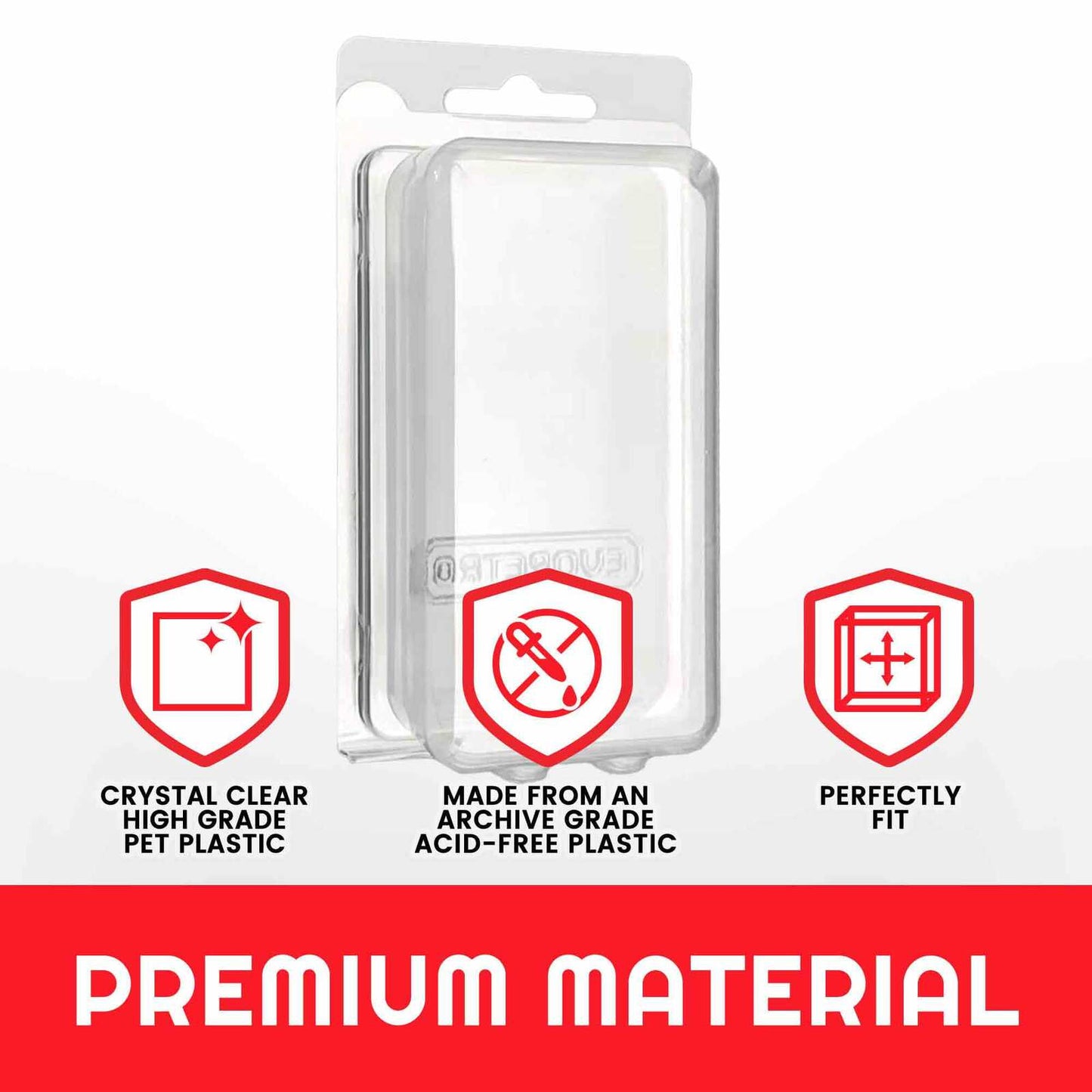 Schutzhülle: Evoretro - Clamshell PET Gehäuse 35er-Pack - für Actionfiguren - (3.75″) 10 cm