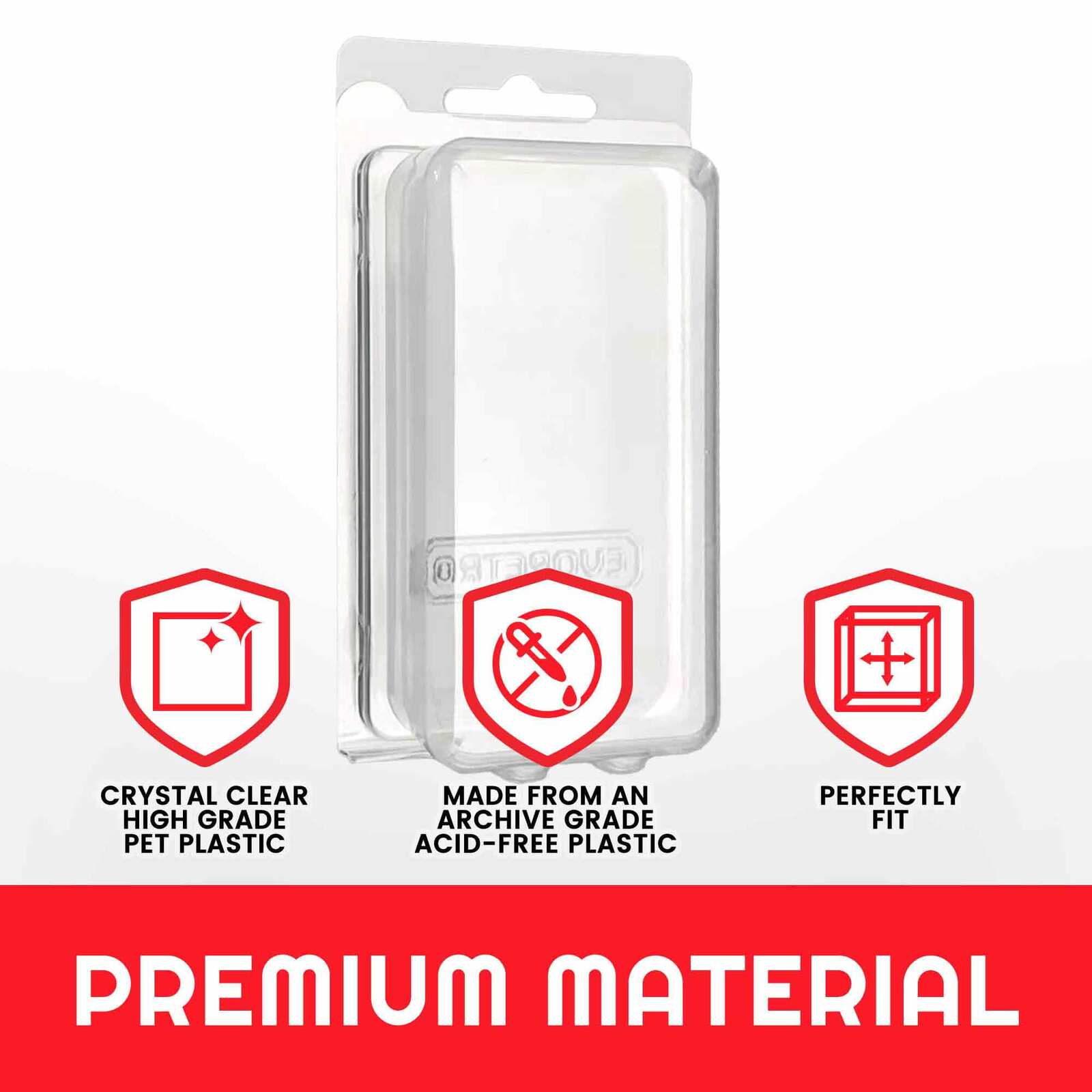 Schutzhülle: Evoretro - Clamshell PET Gehäuse 35er-Pack - für Actionfiguren - (3.75″) 10 cm