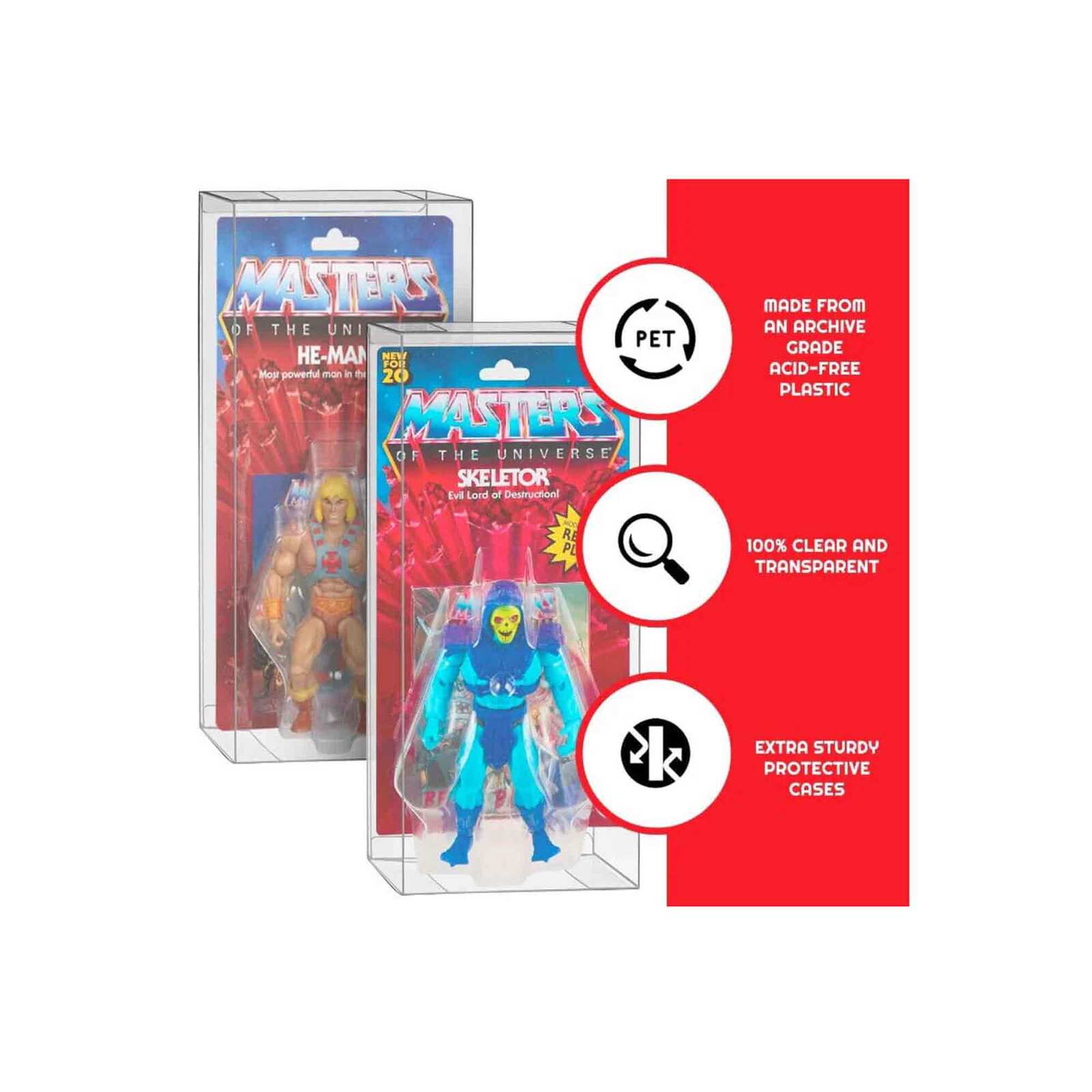 Schutzhülle: Evoretro - Box (Carded) PET Gehäuse 10er-Pack - Actionfiguren - Masters of Universe Origins