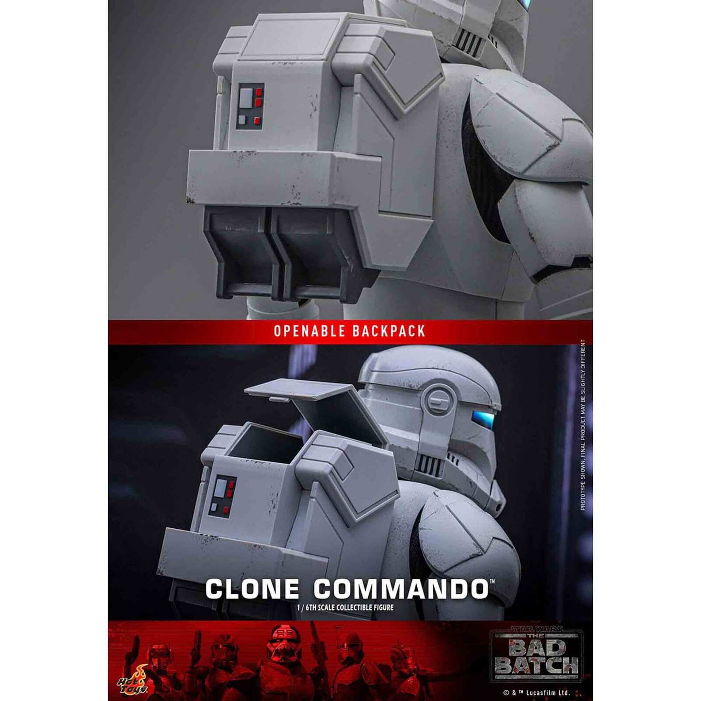 Hot Toys: Star Wars - The Bad Batch - Clone Commando - Television Masterpiece Series - Actionfigur 1/6 - 30 cm