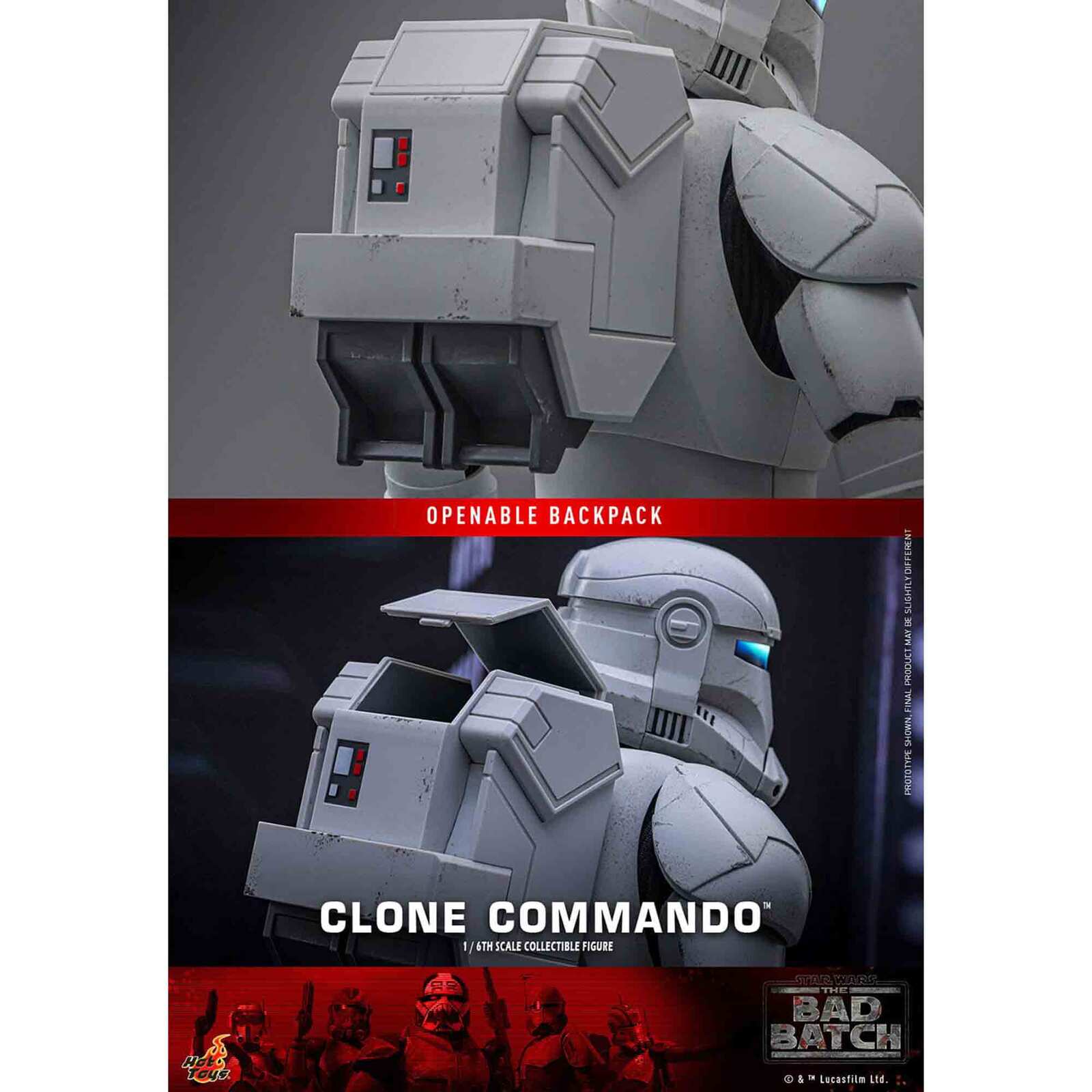 Hot Toys: Star Wars - The Bad Batch - Clone Commando - Television Masterpiece Series - Actionfigur 1/6 - 30 cm