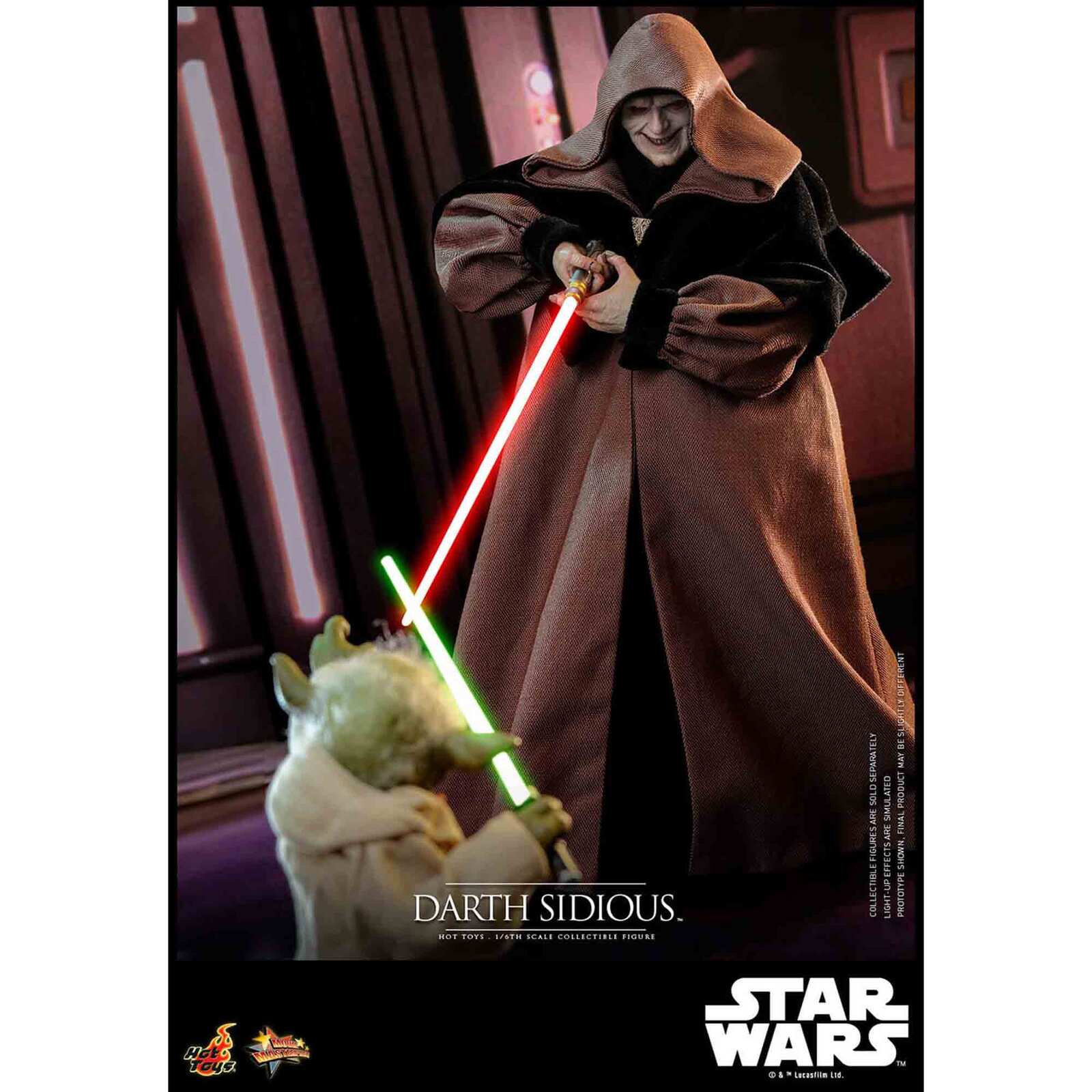 Hot Toys: Star Wars - Darth Sidious - Movie Masterpiece - Actionfigur 1/6 - 29 cm