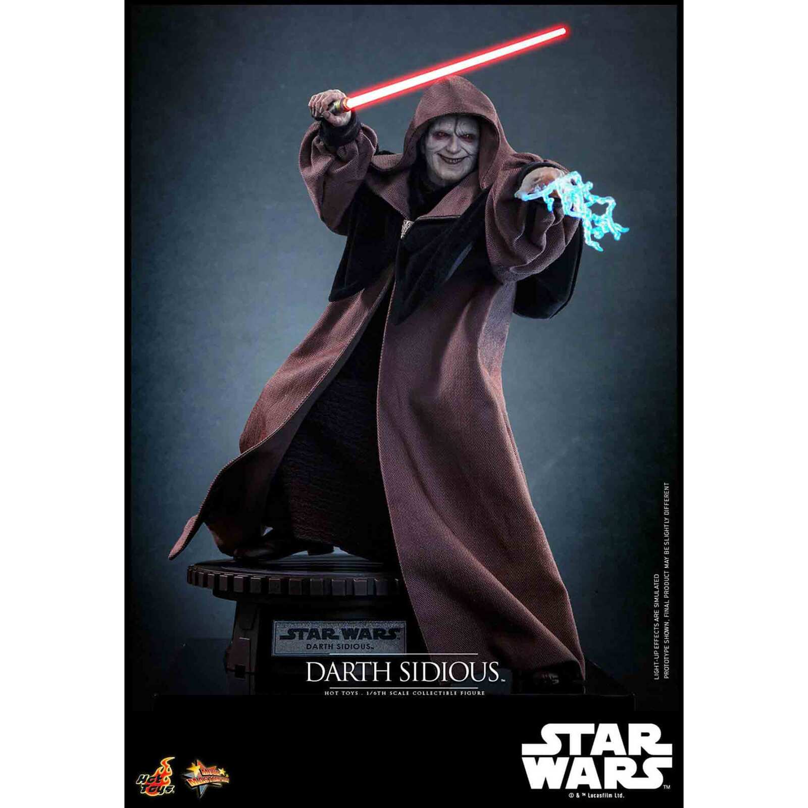 Hot Toys: Star Wars - Darth Sidious - Movie Masterpiece - Actionfigur 1/6 - 29 cm
