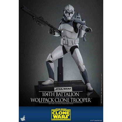 Hot Toys: Star Wars - The Clone Wars - 104th Battalion Wolfpack Clone Trooper - Collector Edition - Actionfigur 1/6 - 30 cm