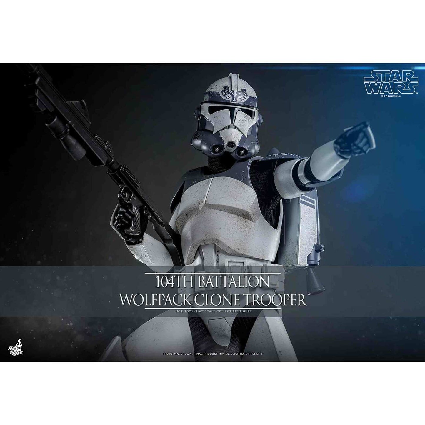 Hot Toys: Star Wars - The Clone Wars - 104th Battalion Wolfpack Clone Trooper - Collector Edition - Actionfigur 1/6 - 30 cm