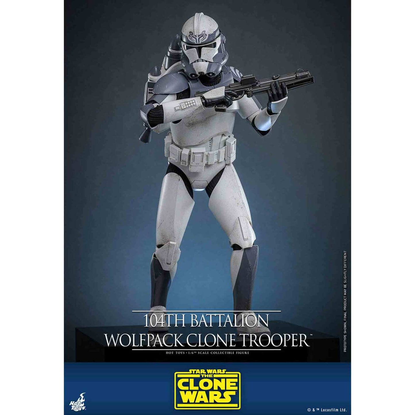 Hot Toys: Star Wars - The Clone Wars - 104th Battalion Wolfpack Clone Trooper - Collector Edition - Actionfigur 1/6 - 30 cm