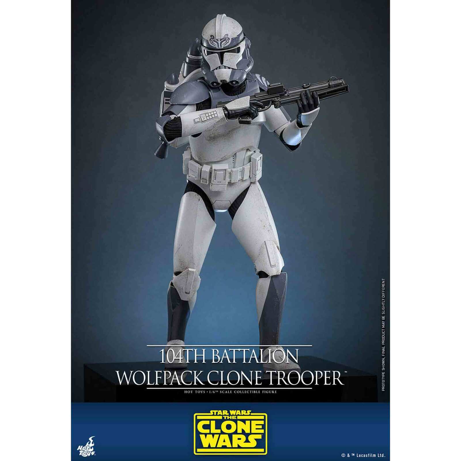 Hot Toys: Star Wars - The Clone Wars - 104th Battalion Wolfpack Clone Trooper - Collector Edition - Actionfigur 1/6 - 30 cm