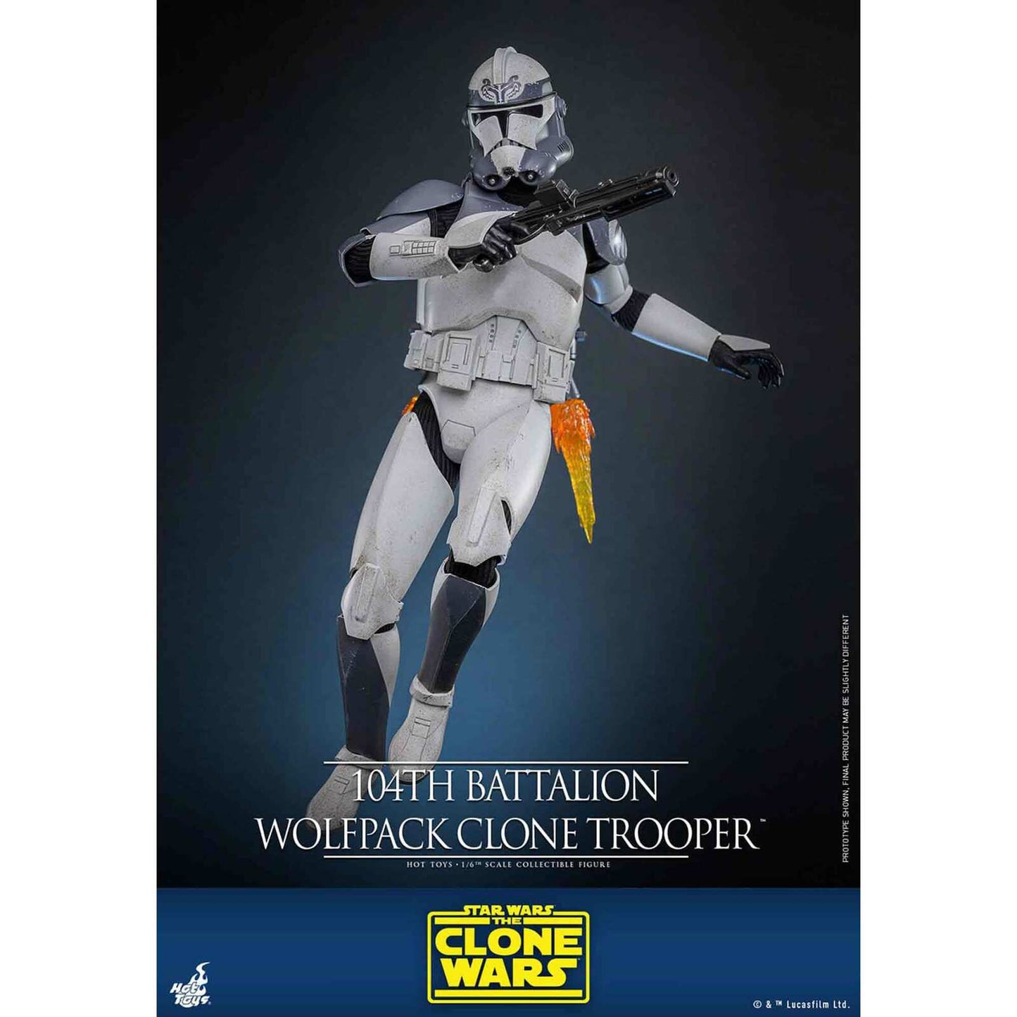 Hot Toys: Star Wars - The Clone Wars - 104th Battalion Wolfpack Clone Trooper - Collector Edition - Actionfigur 1/6 - 30 cm