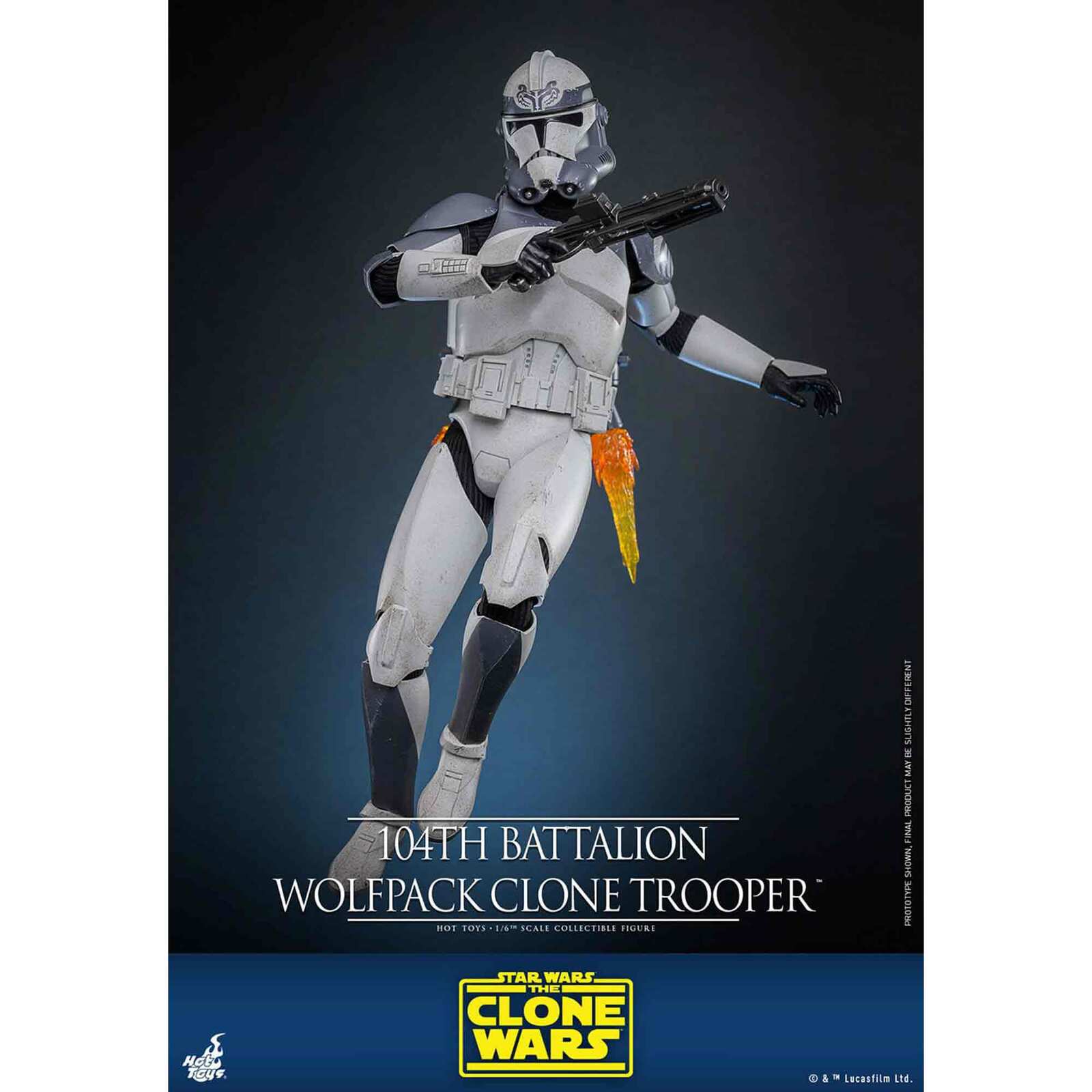 Hot Toys: Star Wars - The Clone Wars - 104th Battalion Wolfpack Clone Trooper - Collector Edition - Actionfigur 1/6 - 30 cm