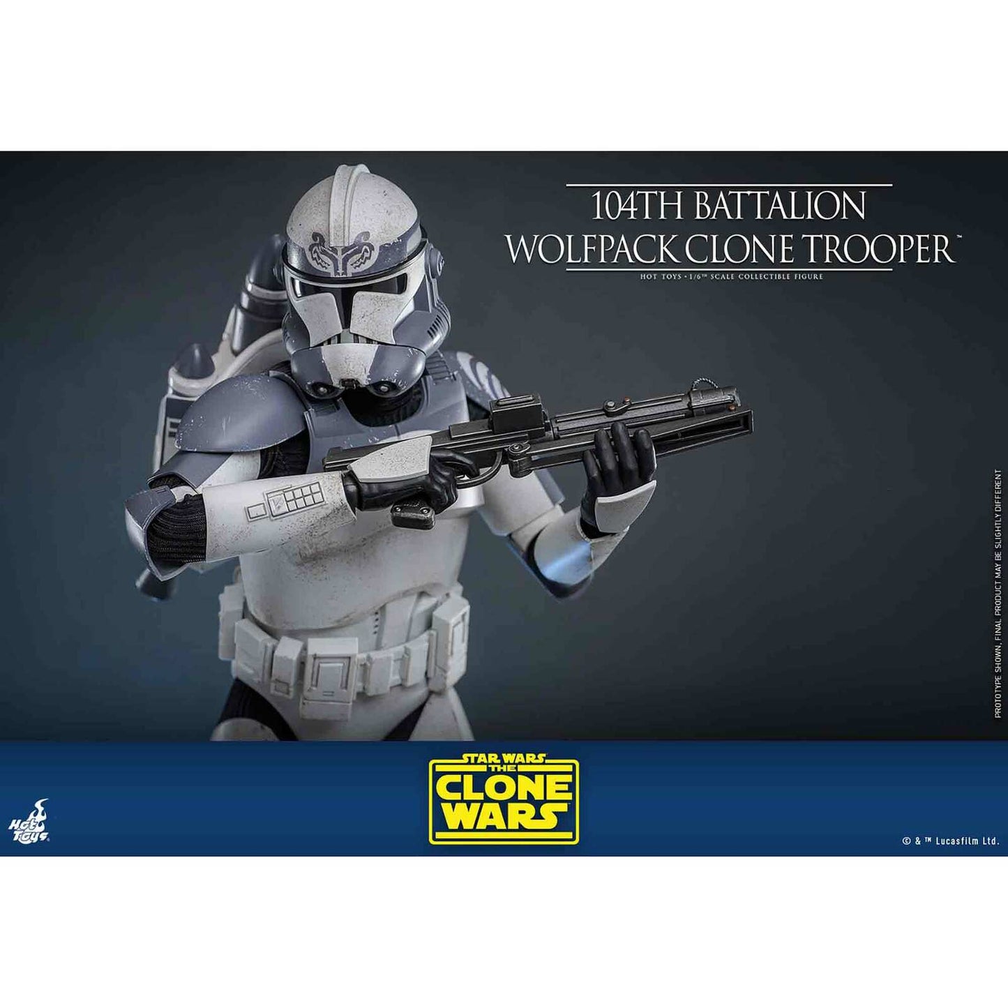 Hot Toys: Star Wars - The Clone Wars - 104th Battalion Wolfpack Clone Trooper - Collector Edition - Actionfigur 1/6 - 30 cm