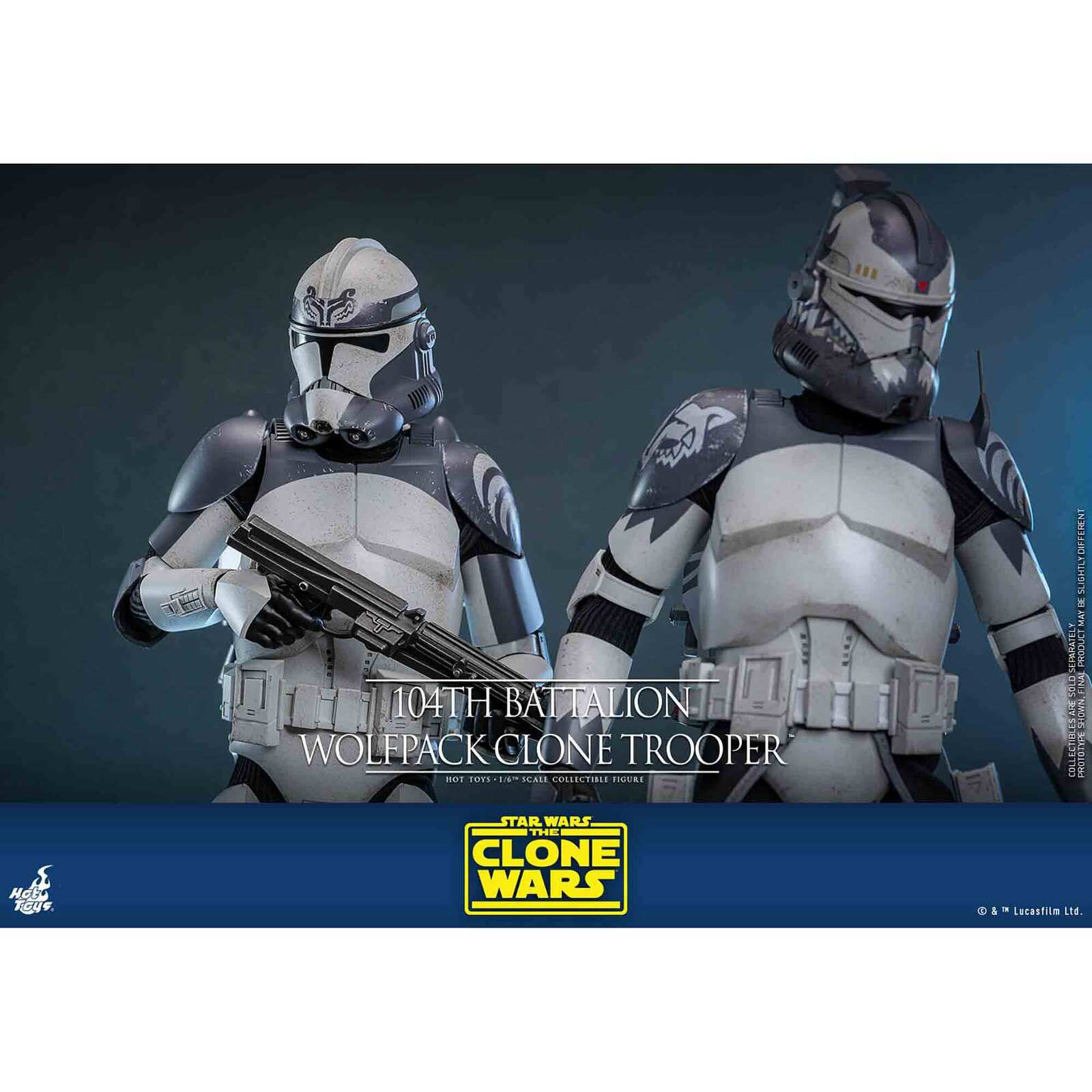 Hot Toys: Star Wars - The Clone Wars - 104th Battalion Wolfpack Clone Trooper - Collector Edition - Actionfigur 1/6 - 30 cm
