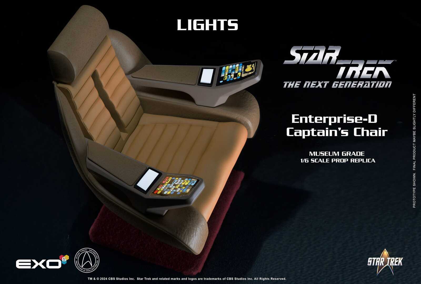 Star Trek: TNG - The Next Generation - Captain's Chair (Enterprise-D) - Replik 1/6 - 19 cm