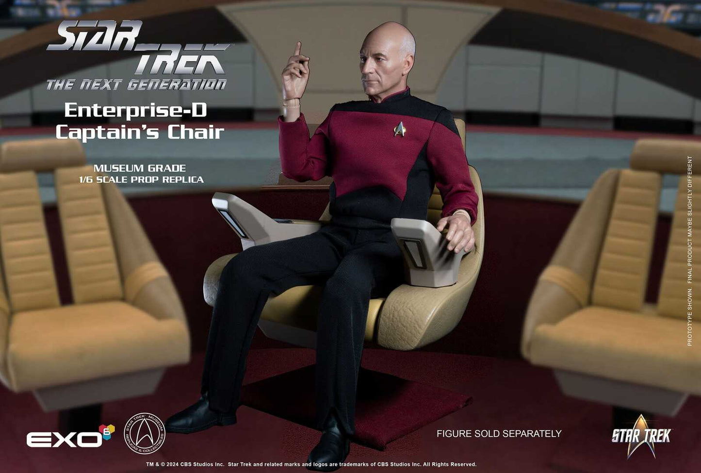 Star Trek: TNG - The Next Generation - Captain's Chair (Enterprise-D) - Replik 1/6 - 19 cm