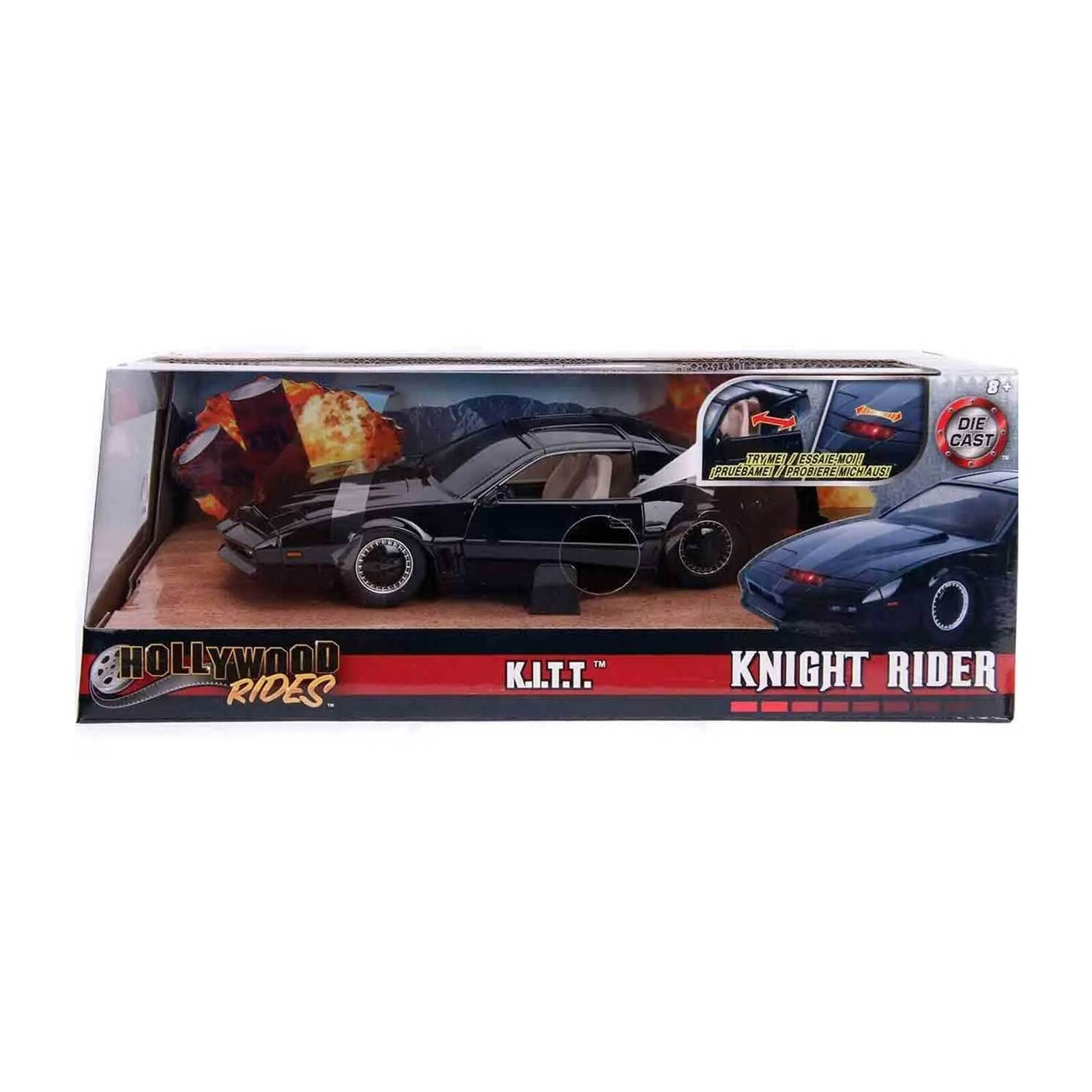 Knight Rider: KITT - 1982 Pontiac Firebird Trans Am mit Licht - Diecast Model 1:24