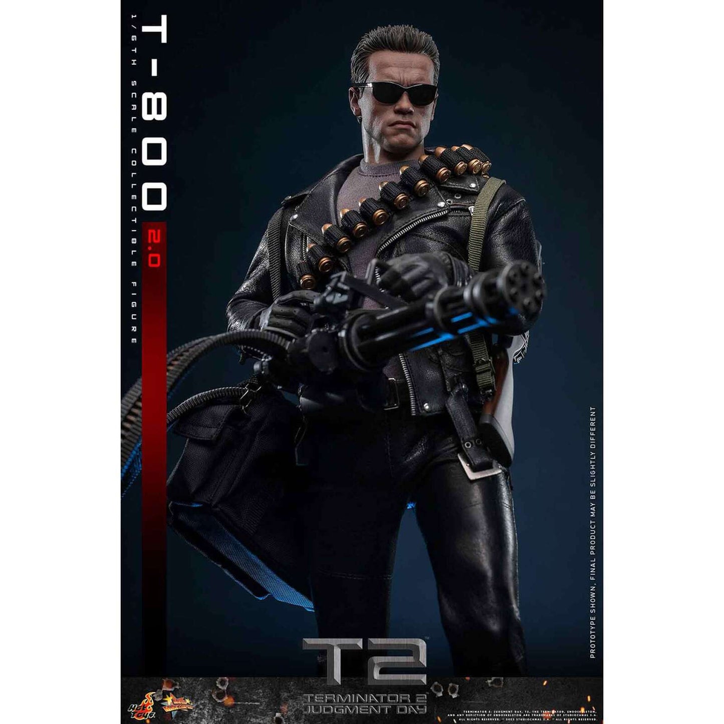 Hot Toys: Terminator 2 - Movie Masterpiece - T-800 (2.0) - Actionfigur 1/6 - 32 cm