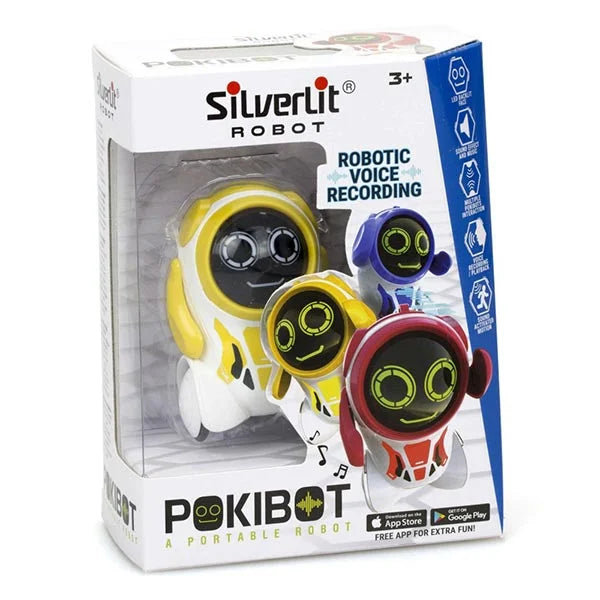 silverlit roboter pokibot round gelb