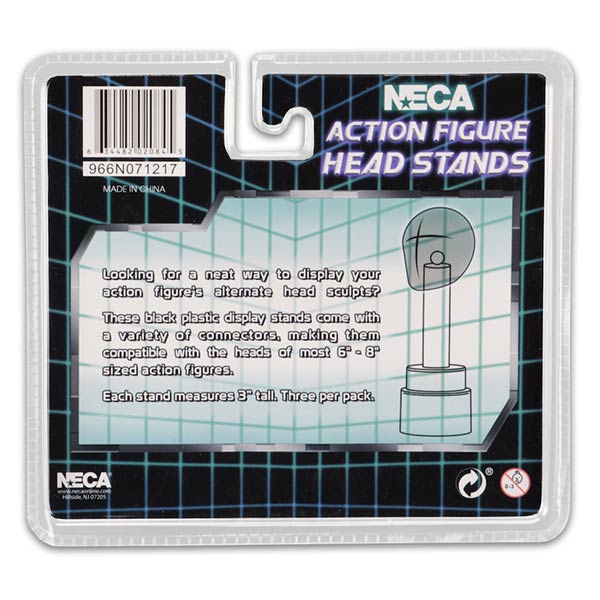 NECA Ständer: für Actionfiguren-Köpfe schwarz - 3 Stück