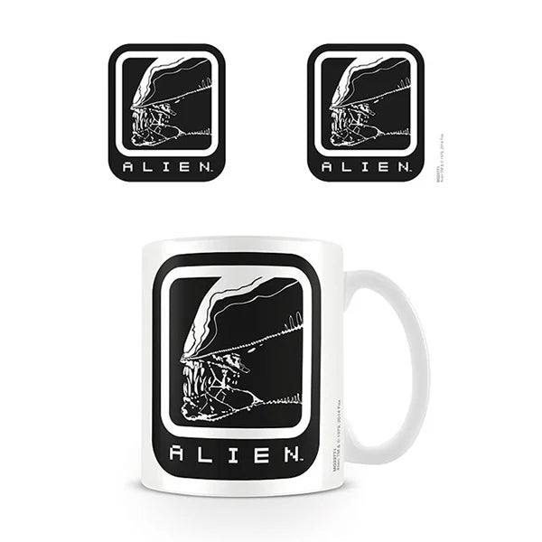 Alien: Tasse / Kaffeetasse weiss - Alien Icon