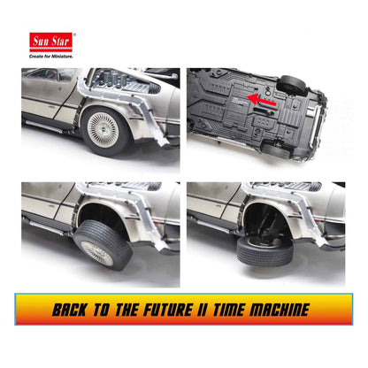 Back to the Future II: 1983 DeLorean - Time Machine - Dicast Modell - Masstab 1:18