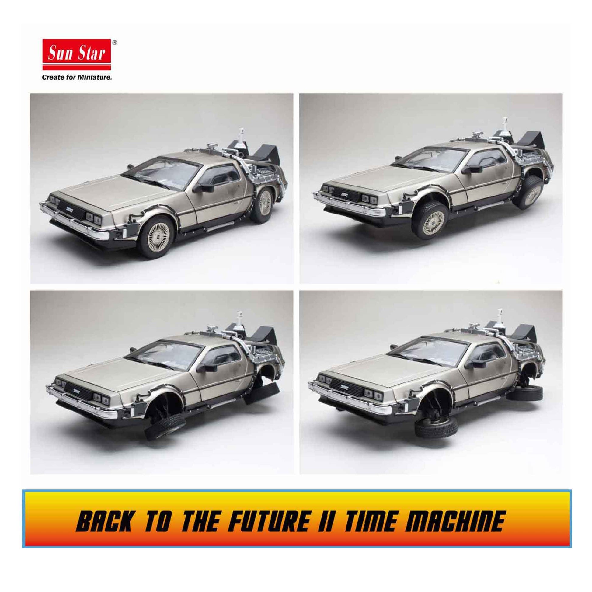 Back to the Future II: 1983 DeLorean - Time Machine - Dicast Modell - Masstab 1:18