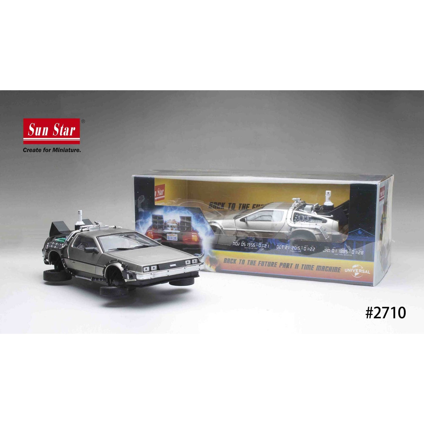Back to the Future II: 1983 DeLorean - Time Machine - Dicast Modell - Masstab 1:18