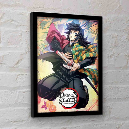 Demon Slayer: Giyuu - Collector Print Poster im Rahmen - 45 x 35 cm