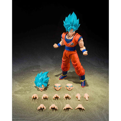 Dragon Ball Super: Saiyan God Super - Son Guko (Blue power transcending Limits) - S.H. Figuarts - Actionfigur - 15 cm