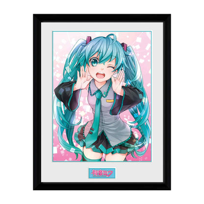 Hatsune Miku: Wink - Print Poster im Rahmen - 30 x 40 cm