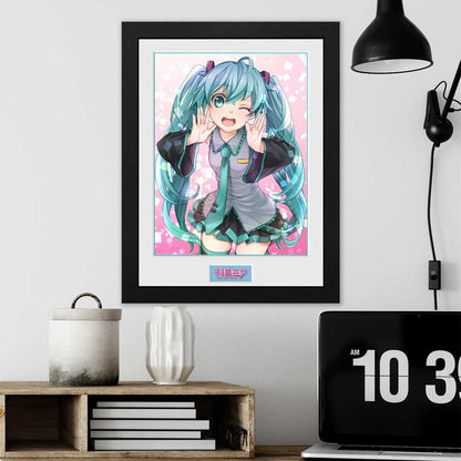 Hatsune Miku: Wink - Print Poster im Rahmen - 30 x 40 cm