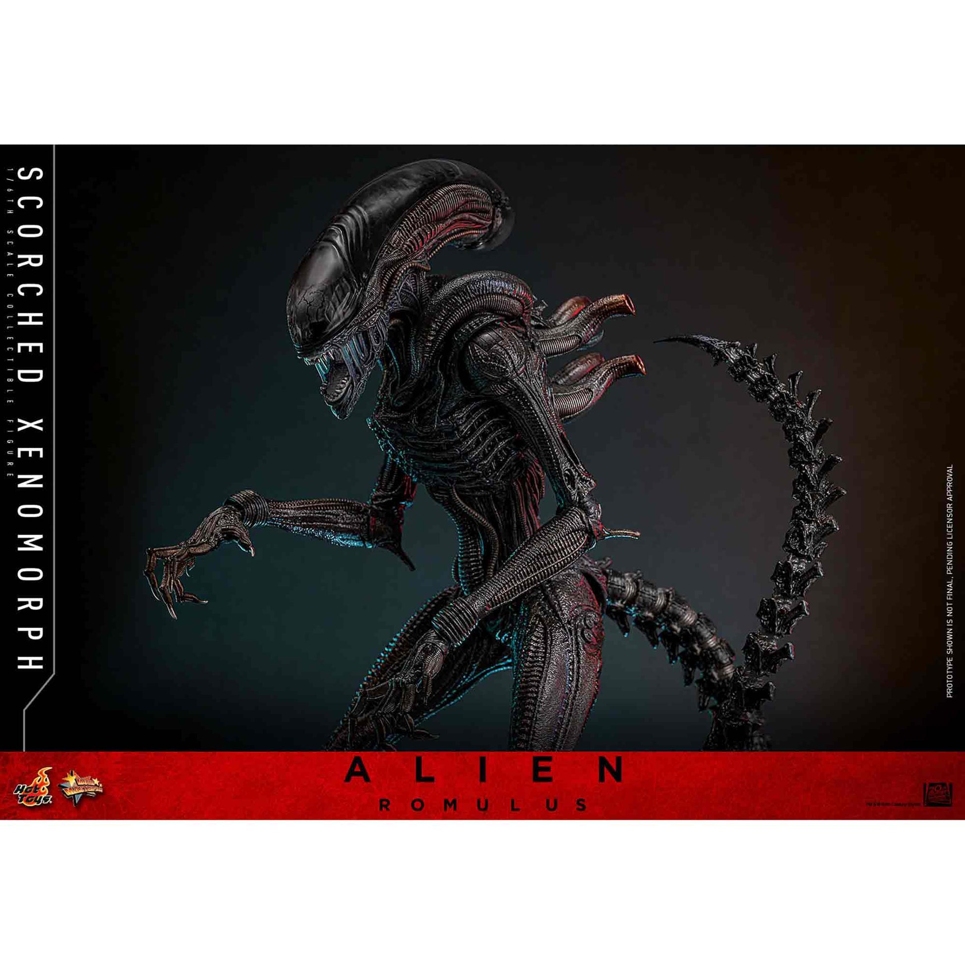 Hot Toys: Alien Romulus - Scorched Xenomorph - Movie Masterpiece - Actionfigur 1/6 - 44 cm