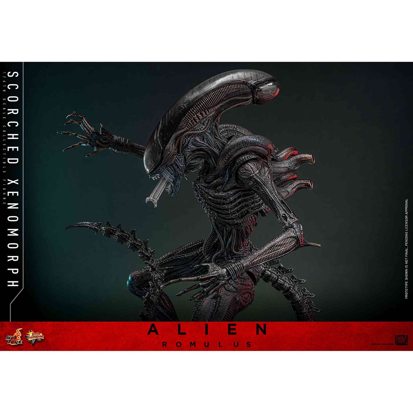 Hot Toys: Alien Romulus - Scorched Xenomorph - Movie Masterpiece - Actionfigur 1/6 - 44 cm