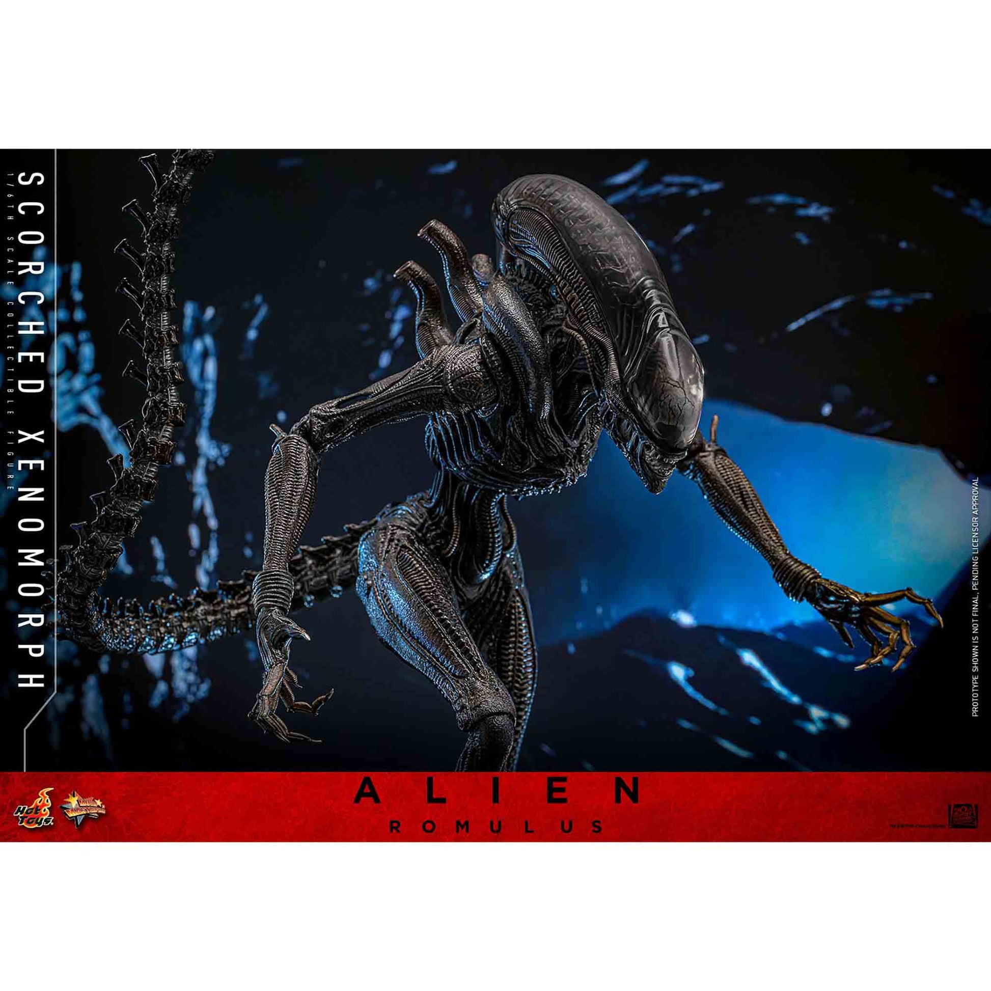Hot Toys: Alien Romulus - Scorched Xenomorph - Movie Masterpiece - Actionfigur 1/6 - 44 cm