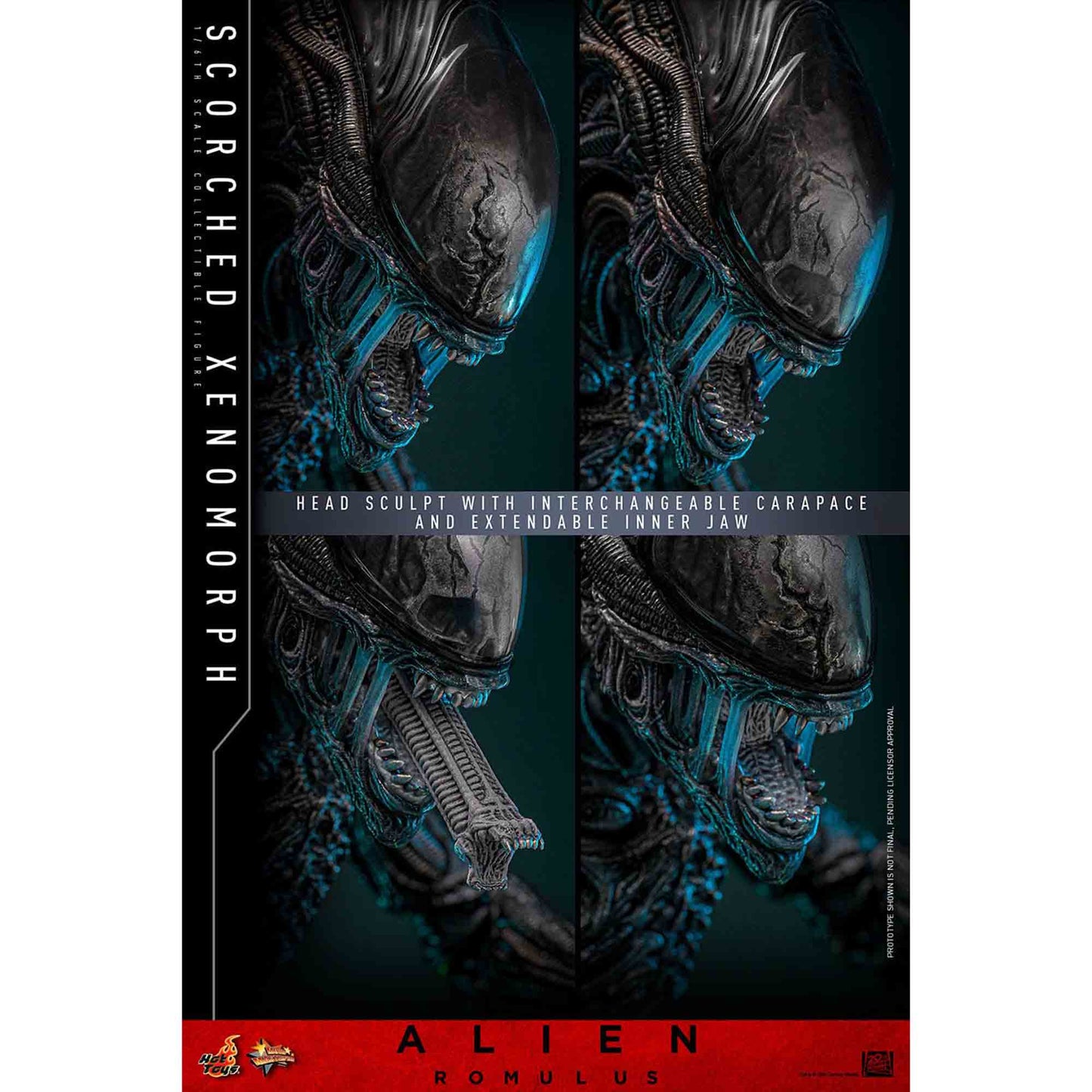 Hot Toys: Alien Romulus - Scorched Xenomorph - Movie Masterpiece - Actionfigur 1/6 - 44 cm