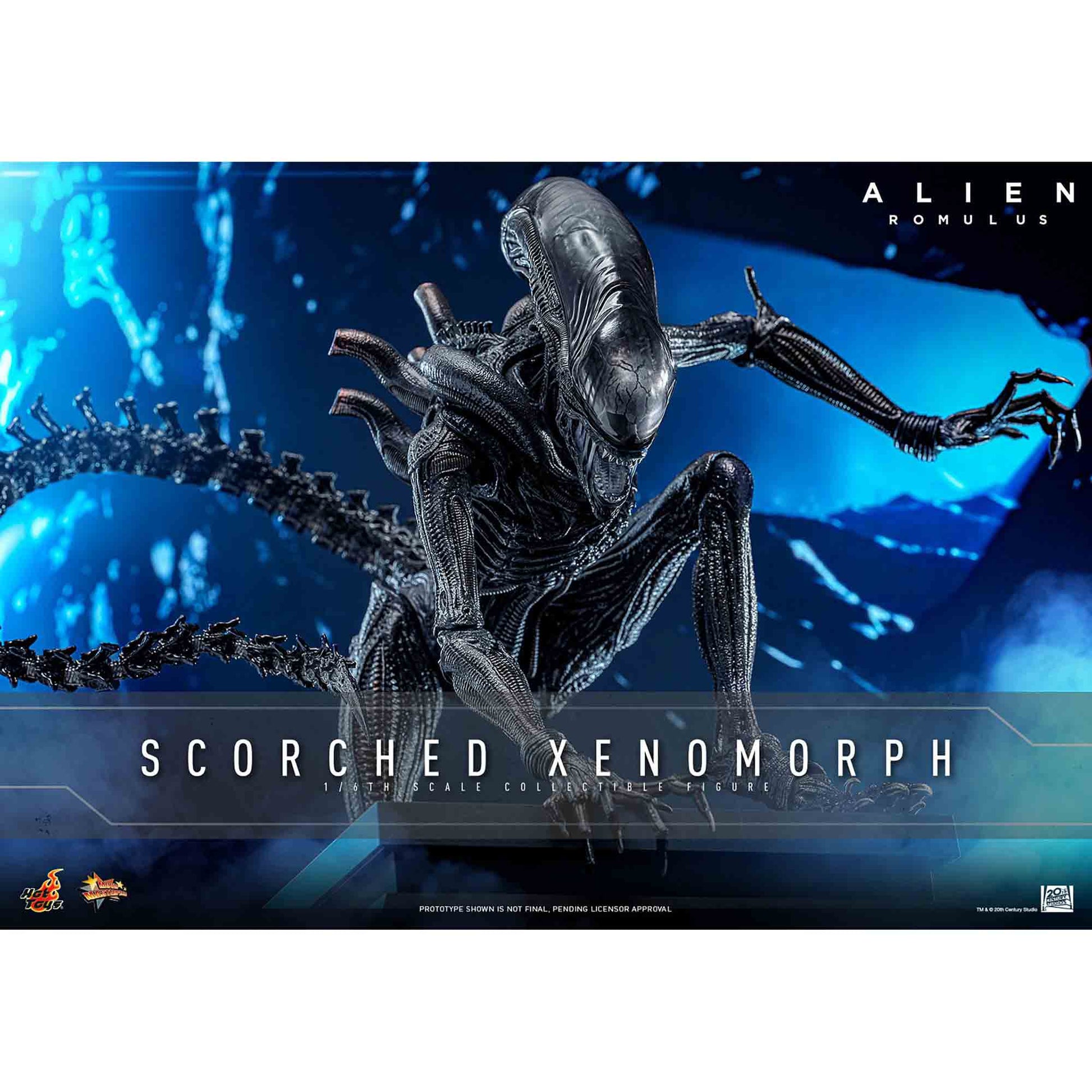 Hot Toys: Alien Romulus - Scorched Xenomorph - Movie Masterpiece - Actionfigur 1/6 - 44 cm