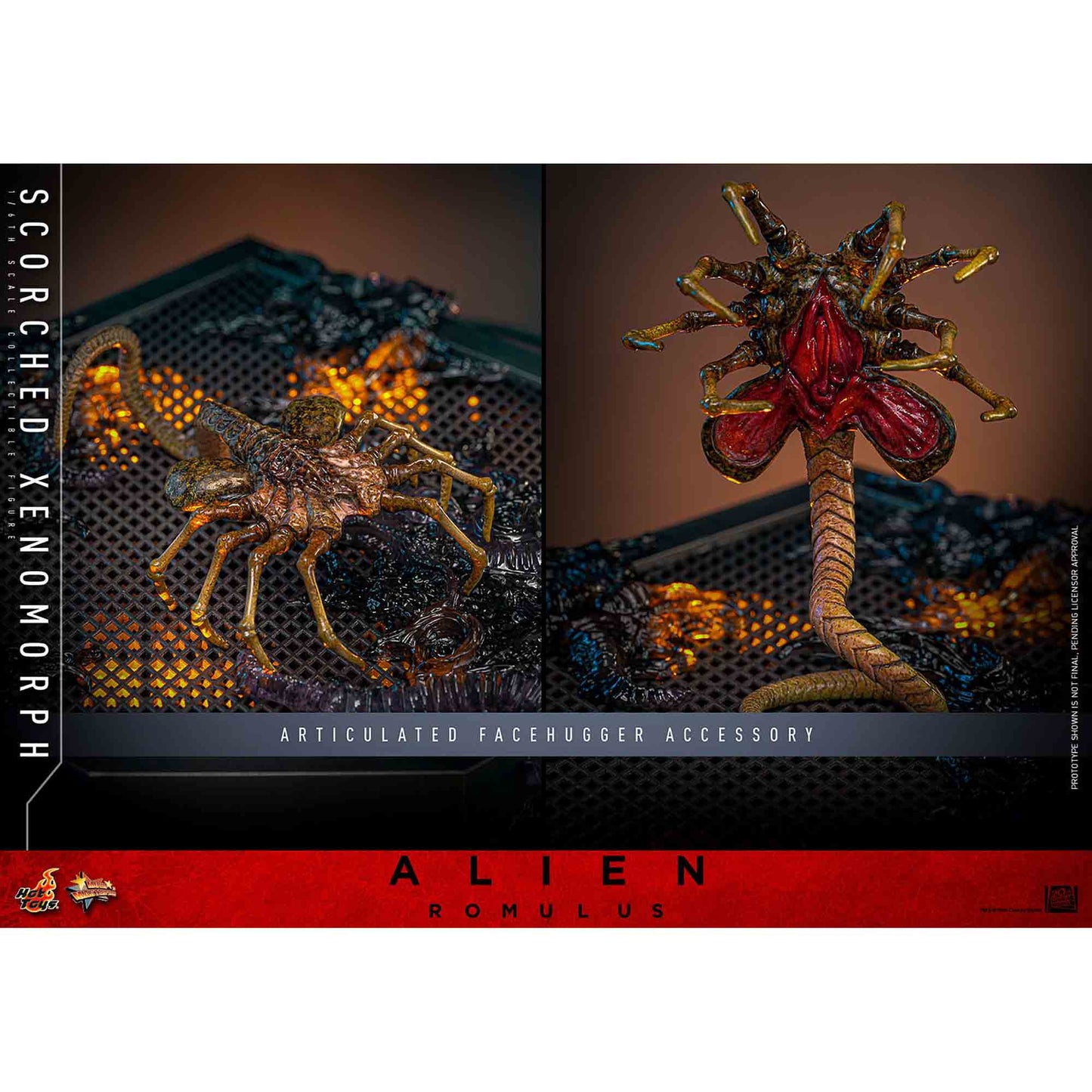 Hot Toys: Alien Romulus - Scorched Xenomorph - Movie Masterpiece - Actionfigur 1/6 - 44 cm