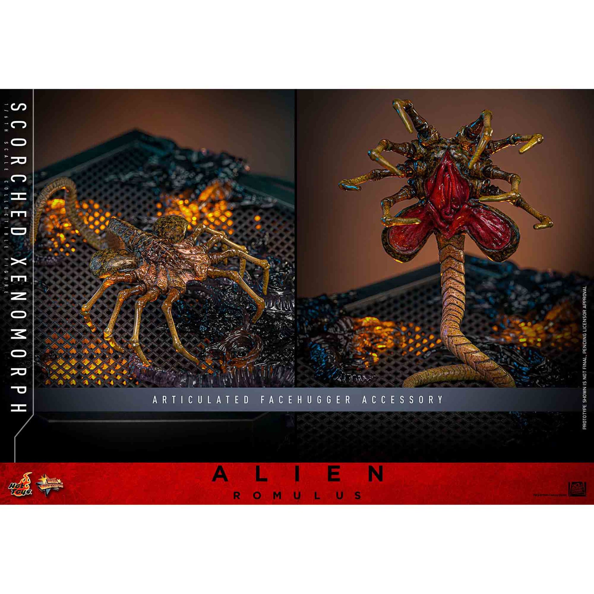 Hot Toys: Alien Romulus - Scorched Xenomorph - Movie Masterpiece - Actionfigur 1/6 - 44 cm