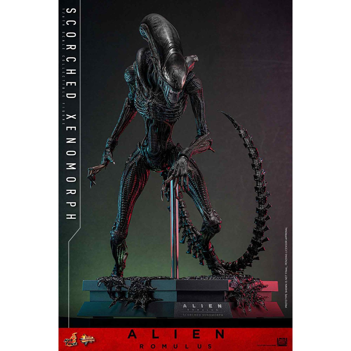 Hot Toys: Alien Romulus - Scorched Xenomorph - Movie Masterpiece - Actionfigur 1/6 - 44 cm